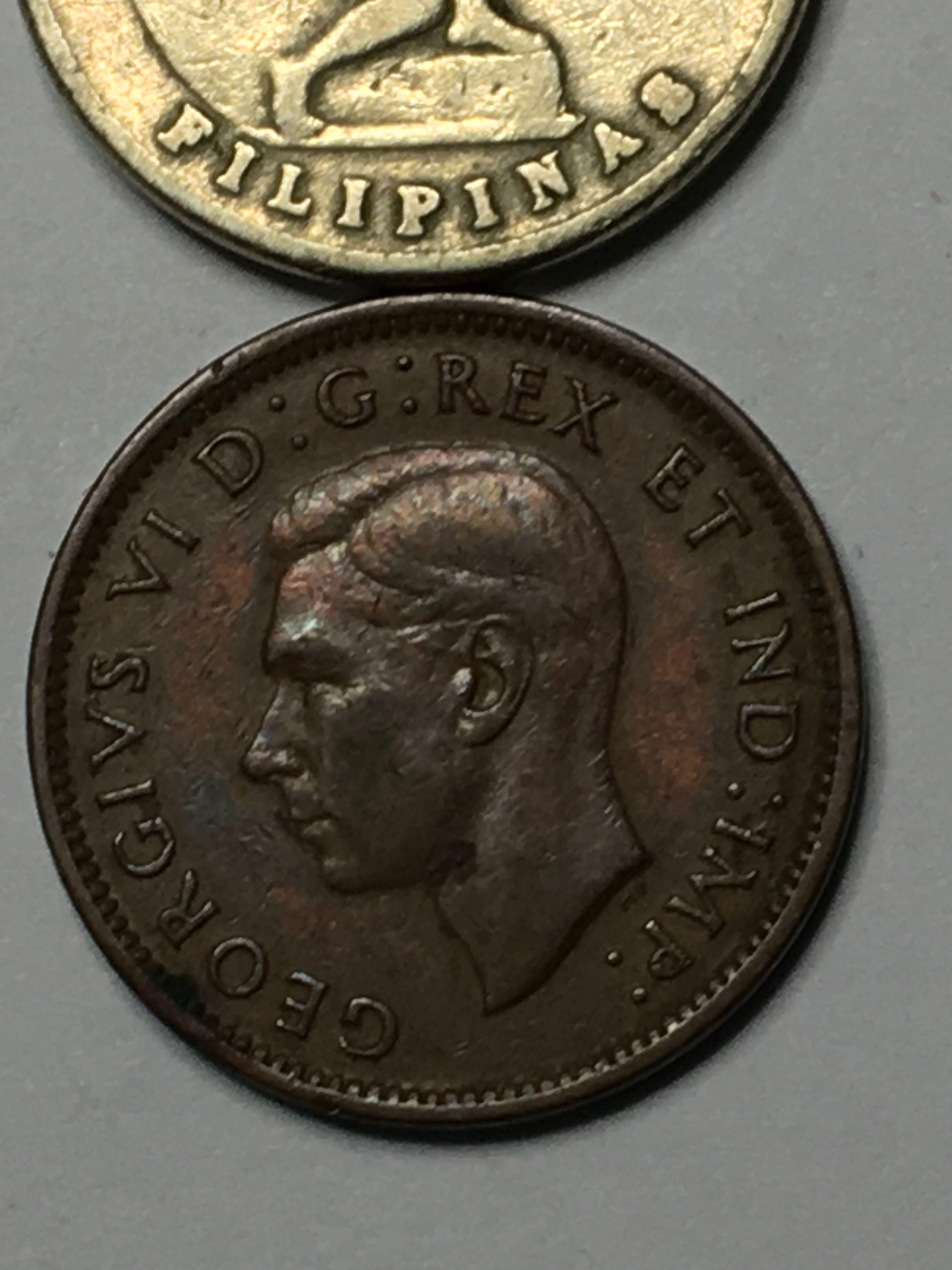 Canada One Cent 1942 And Filipines Usa 5 Centavos