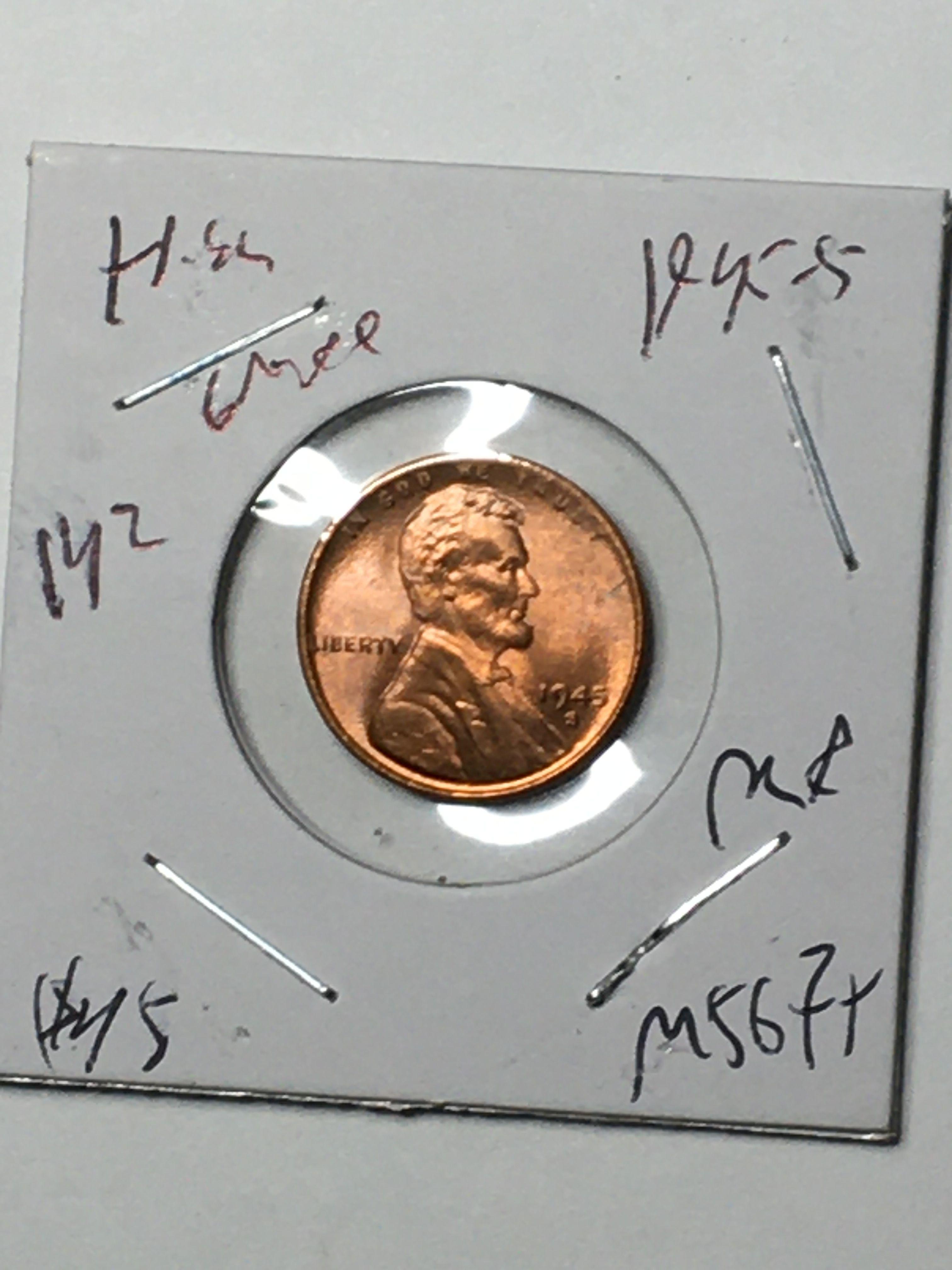 Lincoln Wheat Cent 1945 S 