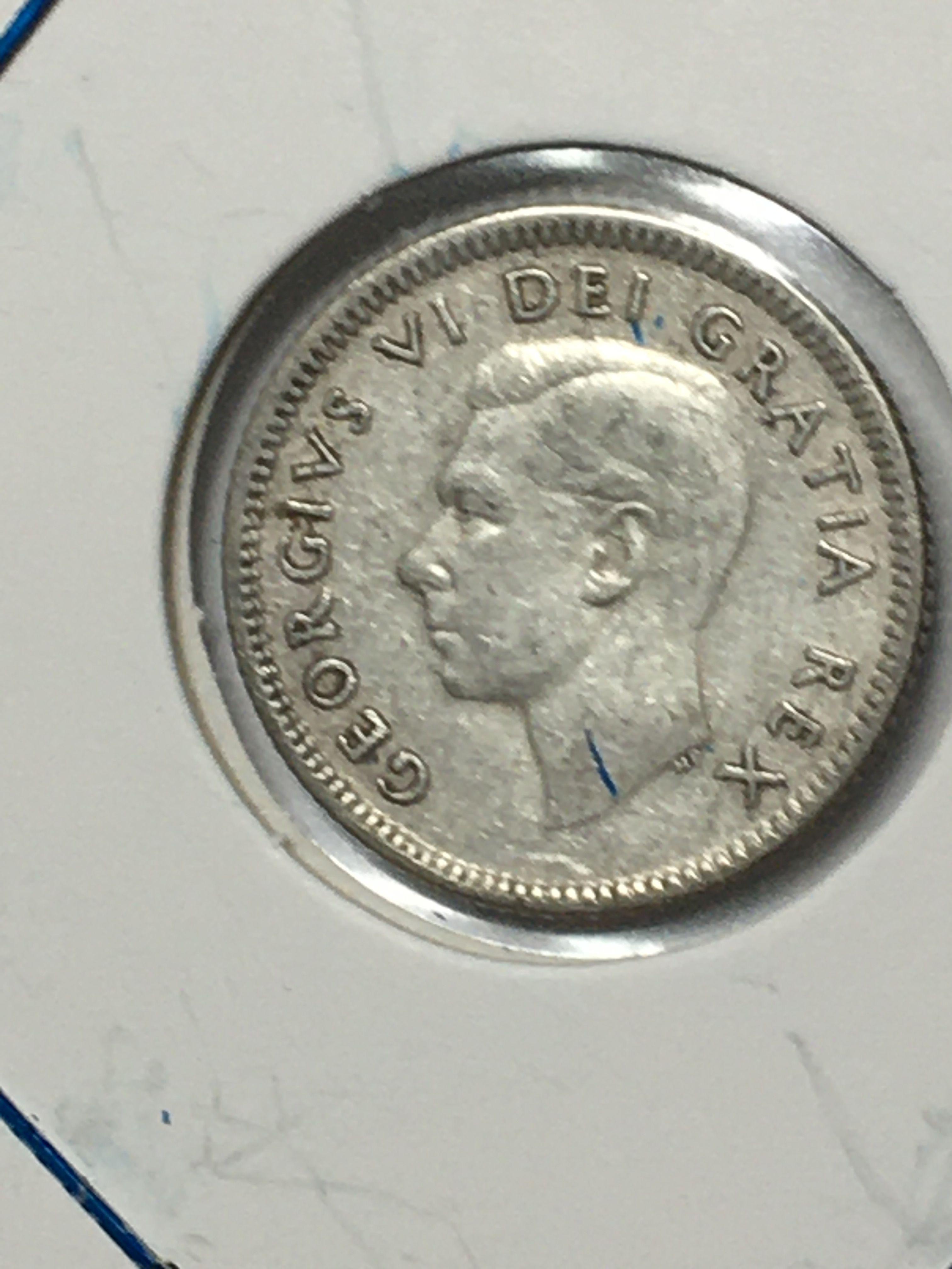 Canada Silver Dime Lot 1945 And 1949