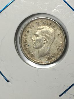 Canada Silver Dime Lot 1945 And 1949