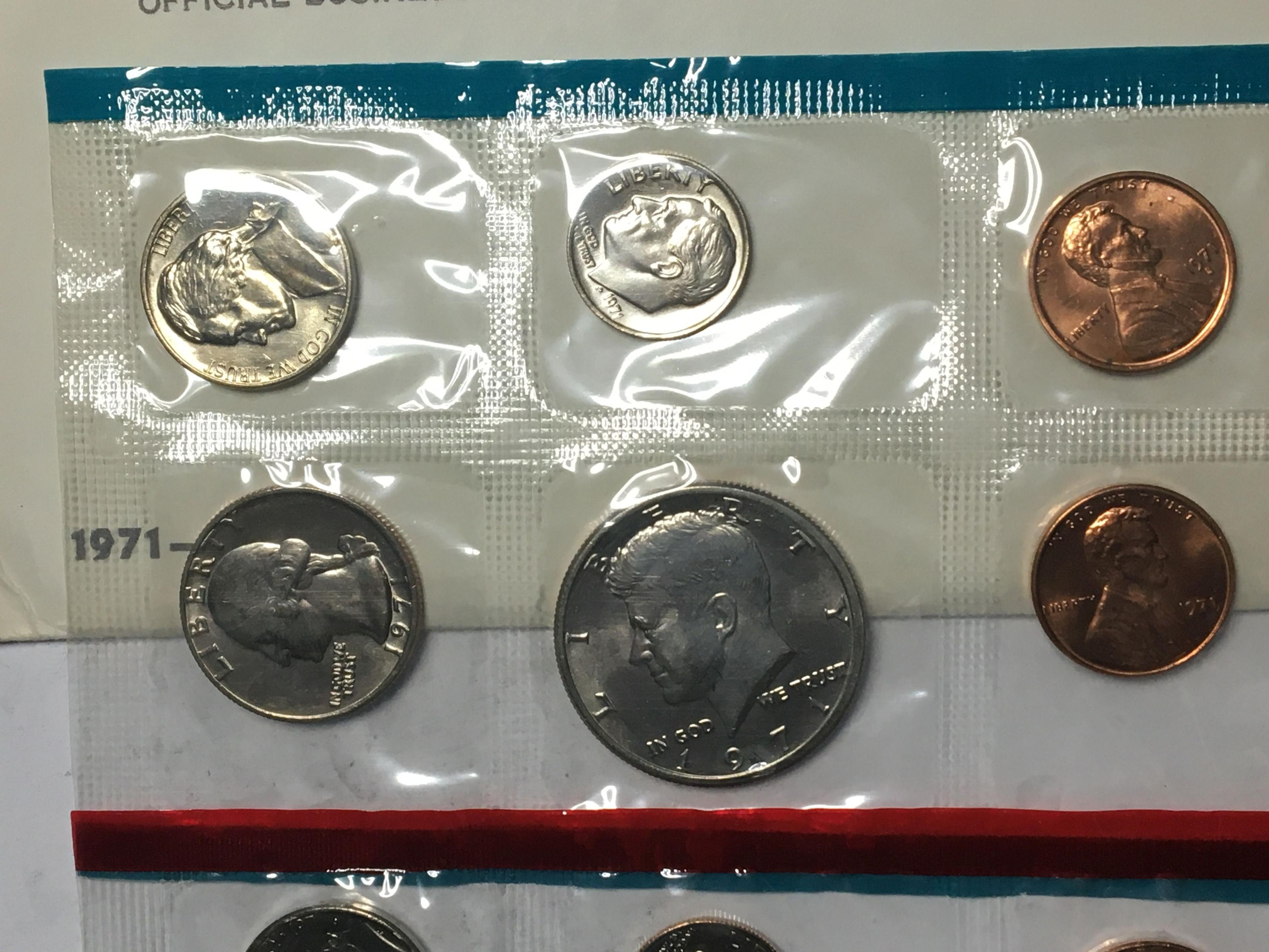 U S A Mint Set 1971 P And D 11 Coin Set With 1971 S Penny