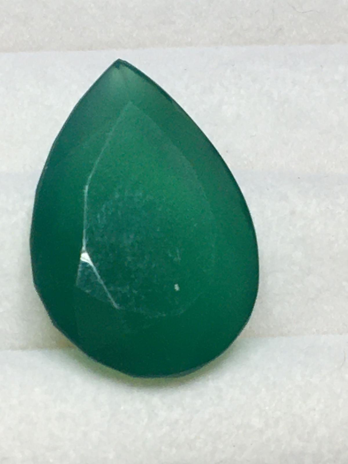 Emerald Tear Drop Cut Natural Earth Mined Columbian Glowing Green 20.4+ Cts Wow Gem