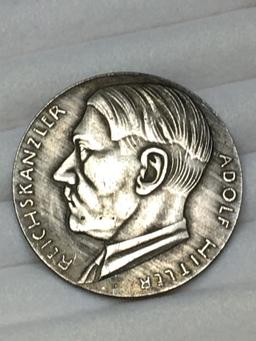 Adolf Hitler 1933 Third Riech Moneda Medal 