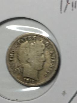 Barber Dime 1911 D