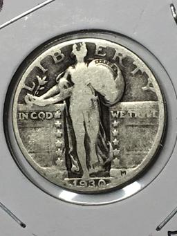 Standing Liberty Quarter 1930