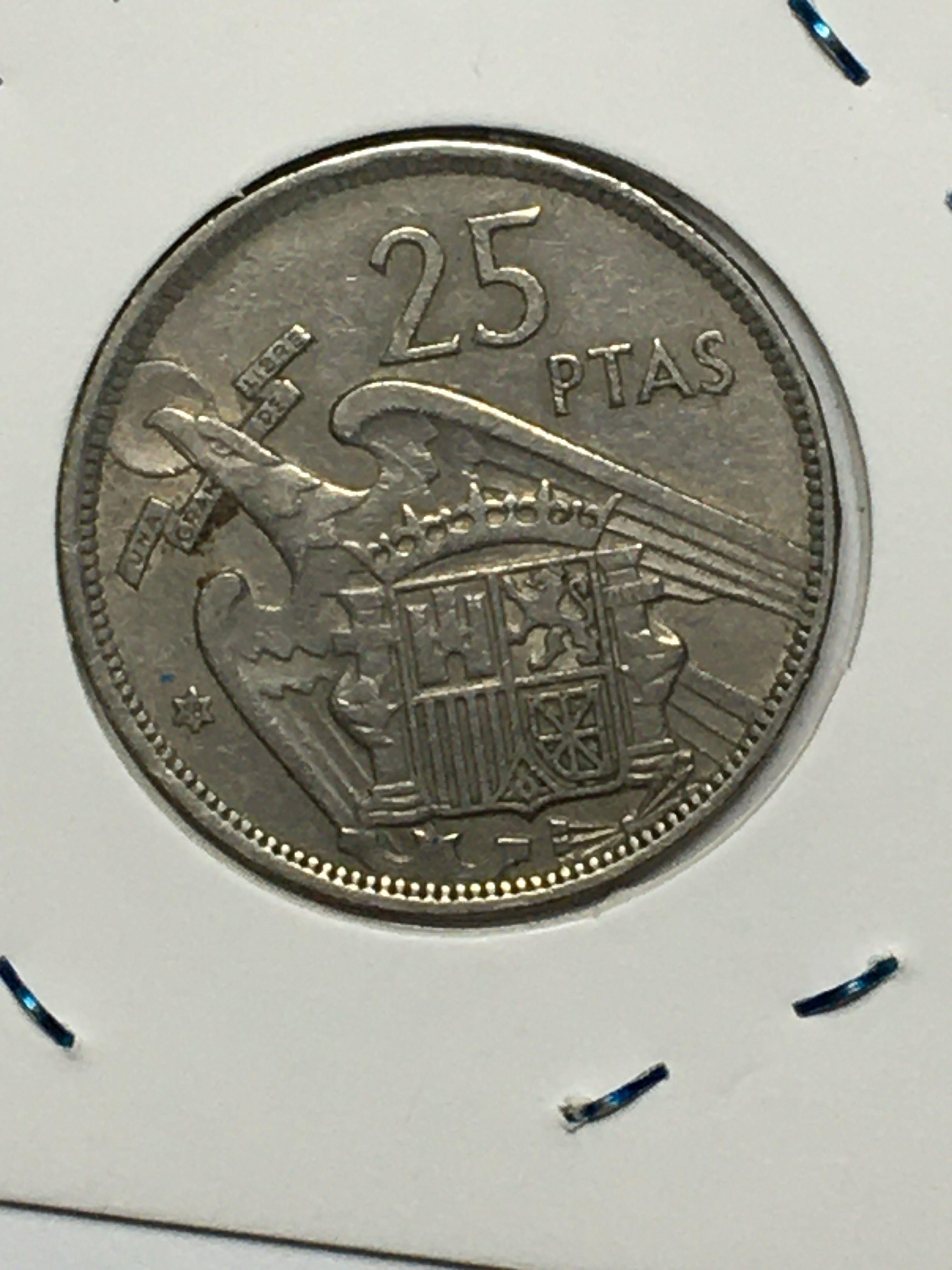 Spain 25 Pesetas 1957