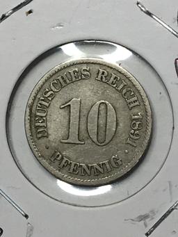 German 10 Pfennig 1891