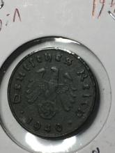 German Third Riech Nazi Coin 1940 10 Pfennig