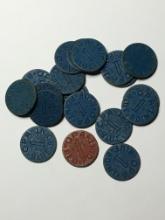 Antique Opah Tokens Lot Great Condition 19 Total