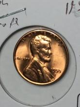 Lincoln Wheat Cent 1955 S/s Ddo Gem Bu High Grade Red