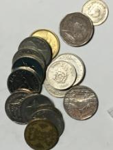 Misc Foreign Coin Lot Vintage World Mix 15 Coins