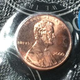 2000 Cheerios Lincoln Cent With Certificate Of Authenticity