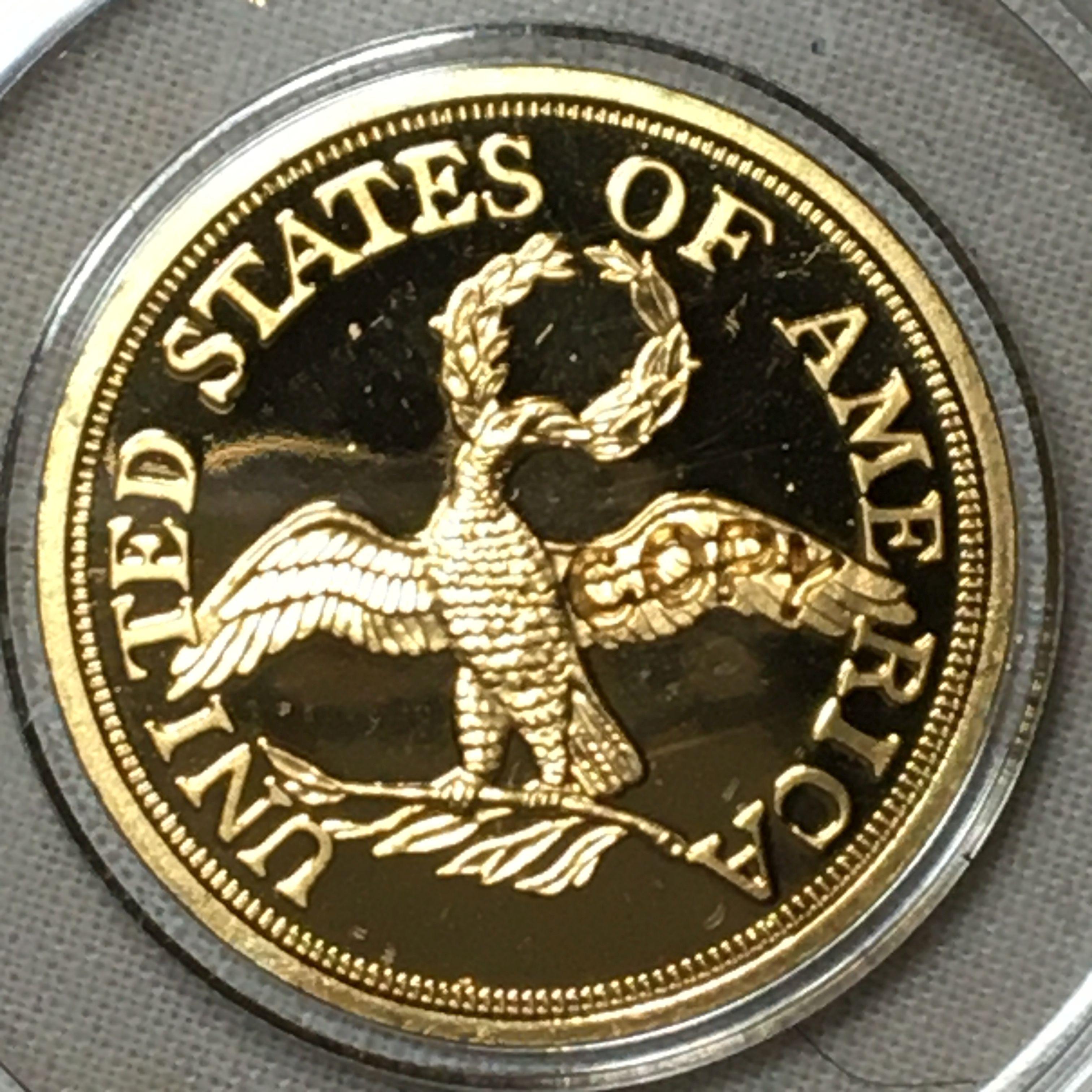 24kt Pure Gold Clad Bronze 1795 & 1929 Eagle Proof
