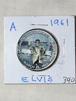 1961 Elvis Colorized Kennedy Half Dollar