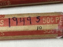 1949 S Roll Of Wheat Cent