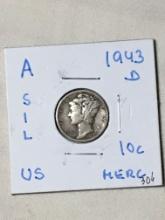 1943 D Mercury Dime