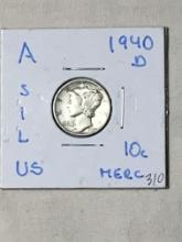 1940 D Mercury Dime