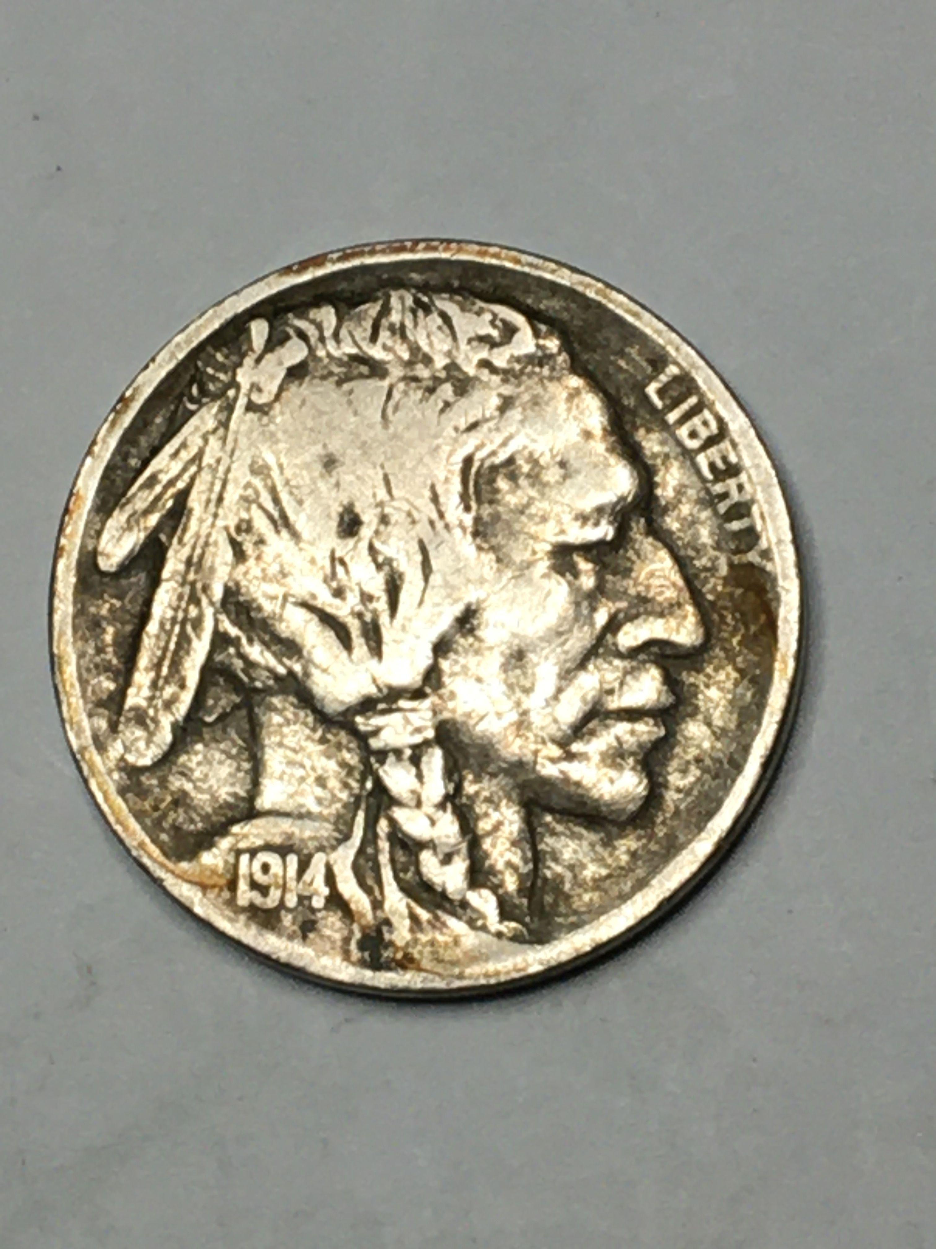 1914 S Key Date Buffalo Nickel