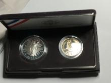 1989 2 Coin Proof Silver $1