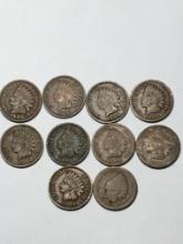 1864, 1886, 1891, 1896. 1898, 1902, 1905 & 2 1908 Indian Cent