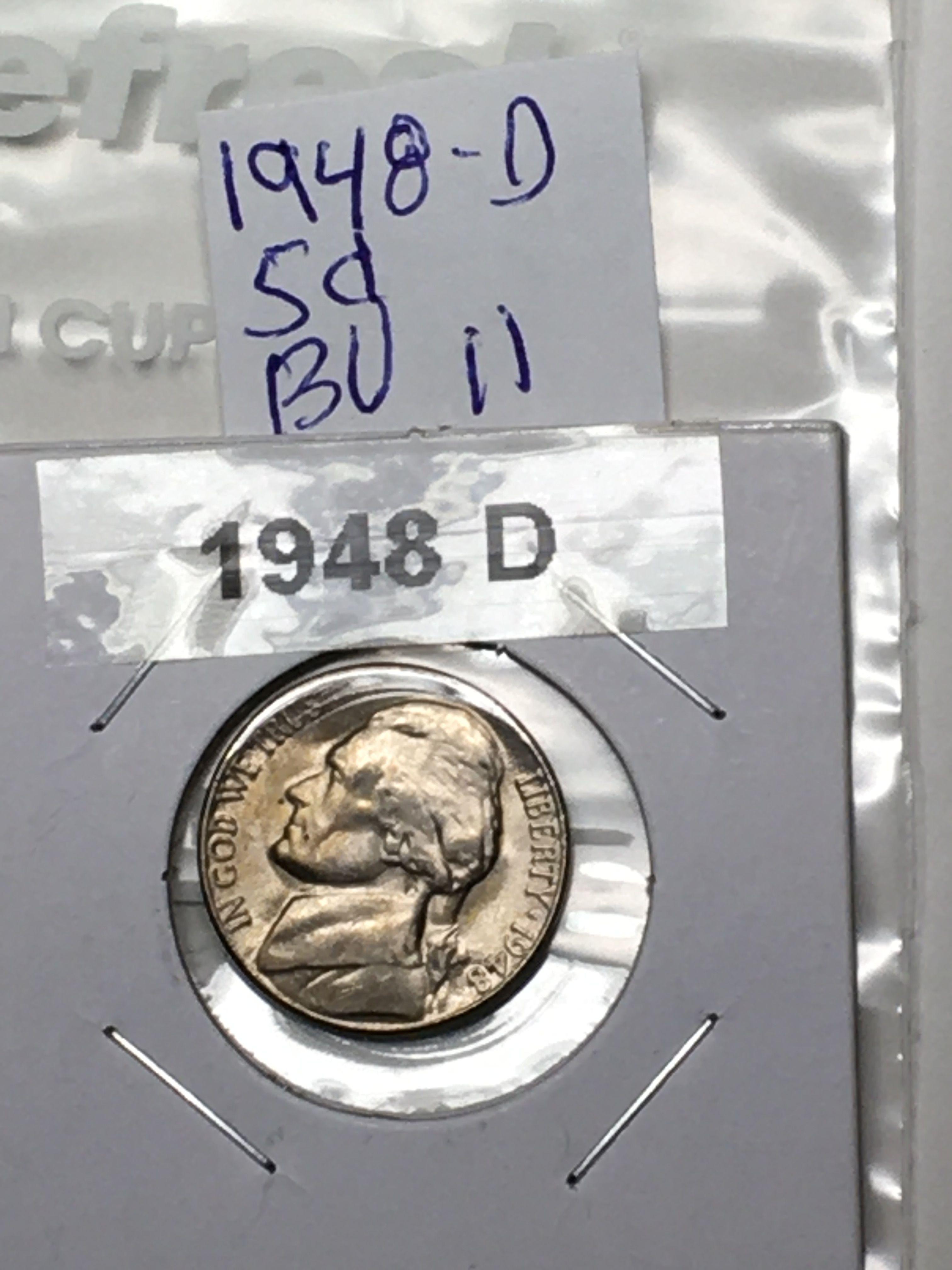 1948 D Jefferson Nickel