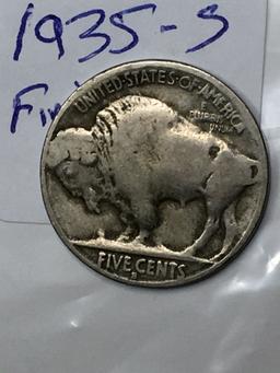 1935 S Buffalo Nickel