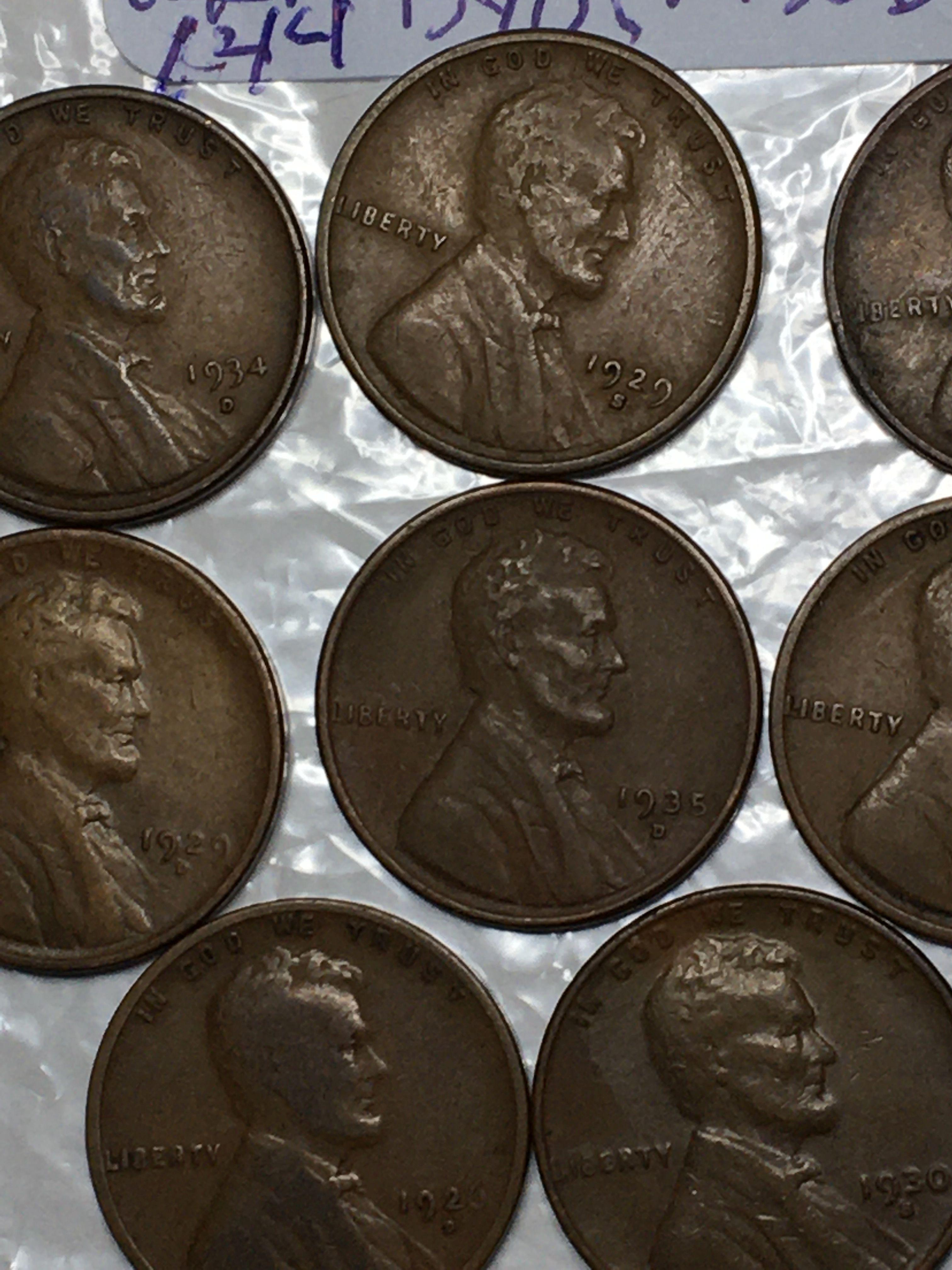 (8) Lincoln Wheat Cent