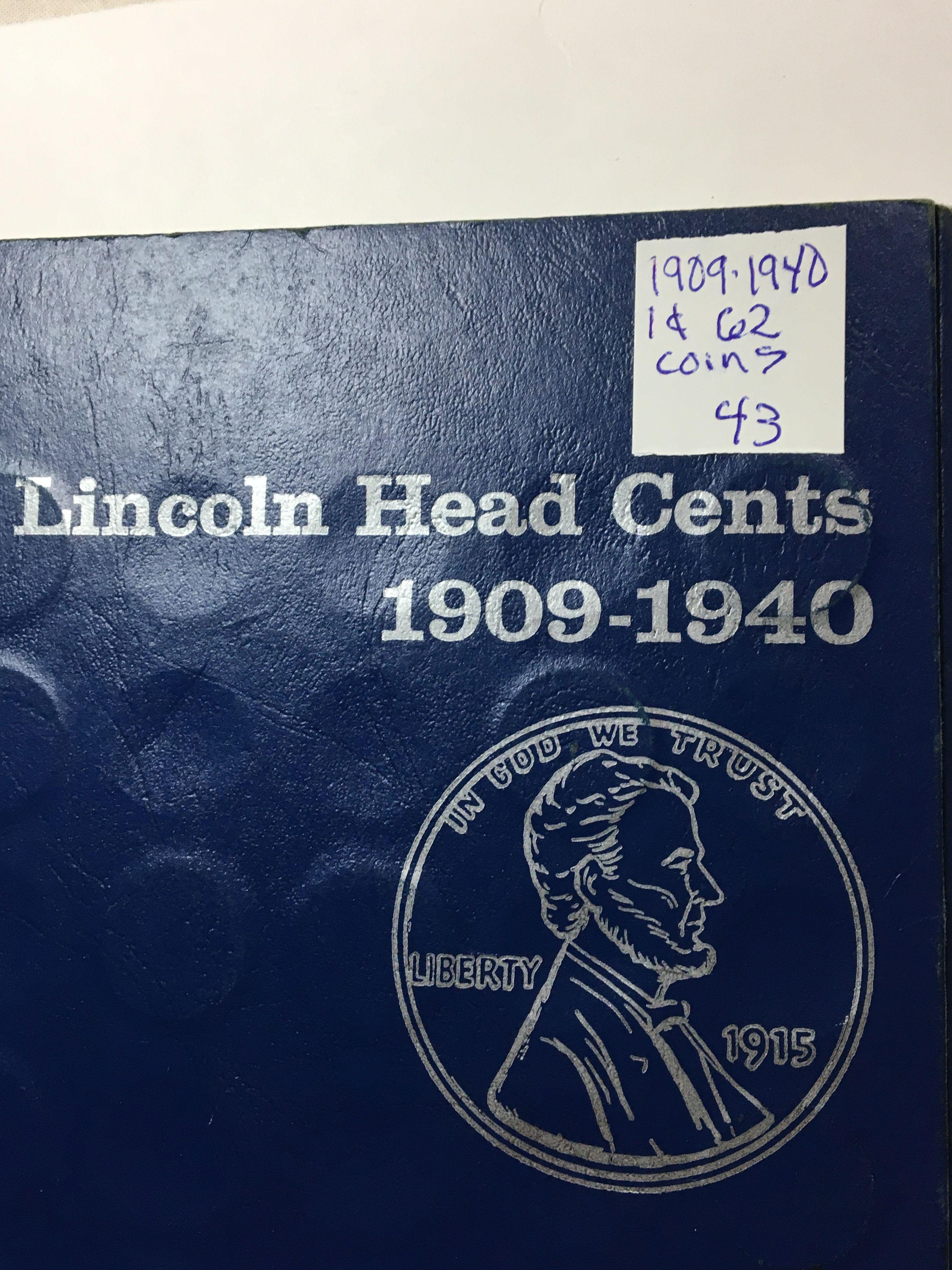 Lincoln Wheat Cent Collection 1909 - 1940