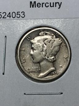 1928 P Mercury Dime