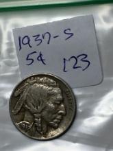 1937 S Buffalo Nickel