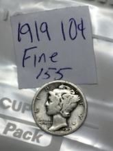 1919 P Mercury Dime