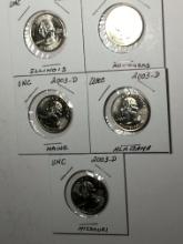 (5) Washington Statehood Quarters