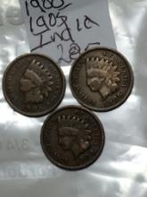 (3) Indian Head Cent