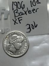 1906 P Barber Dime