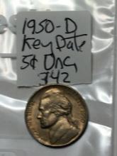 1950 D Jefferson Nickel