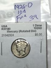 1926 D Mercury Dime