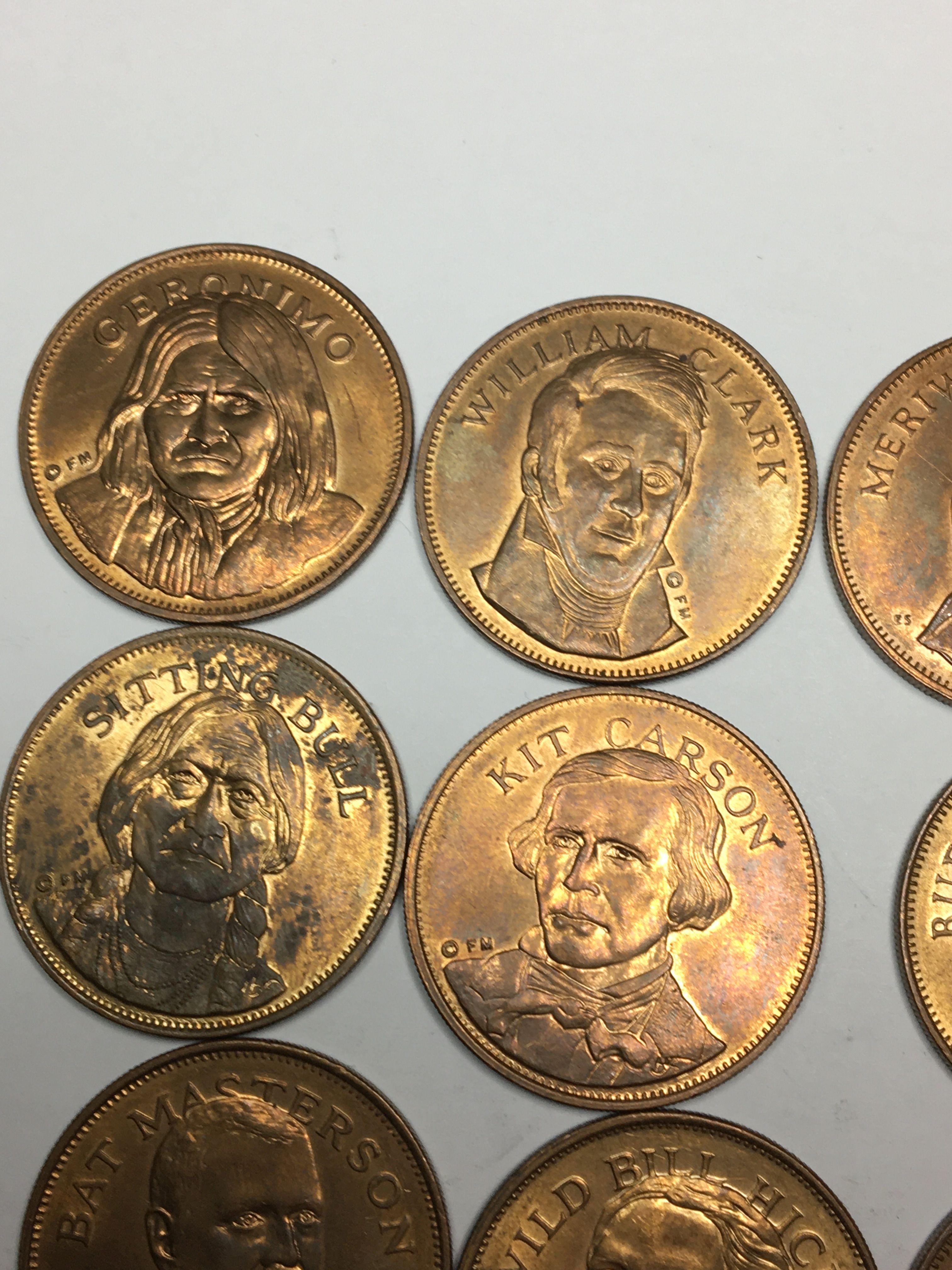 Copper Tokens Lot Presidents And More 13 Coins