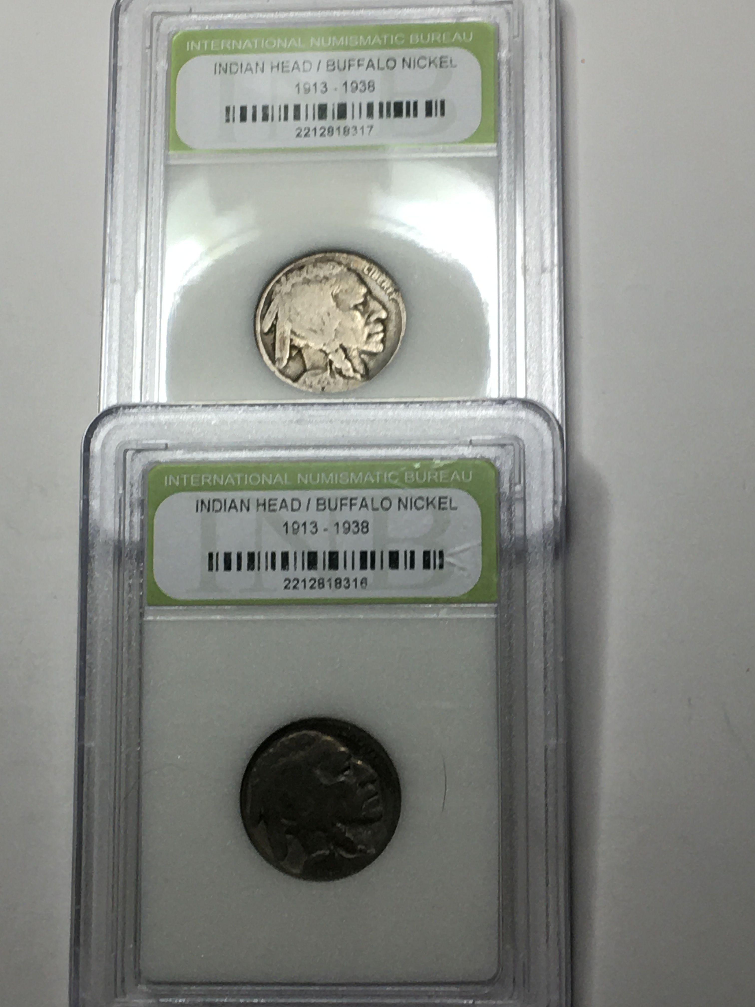 Slabbed Buffalo Nickel Lot 2 Coins