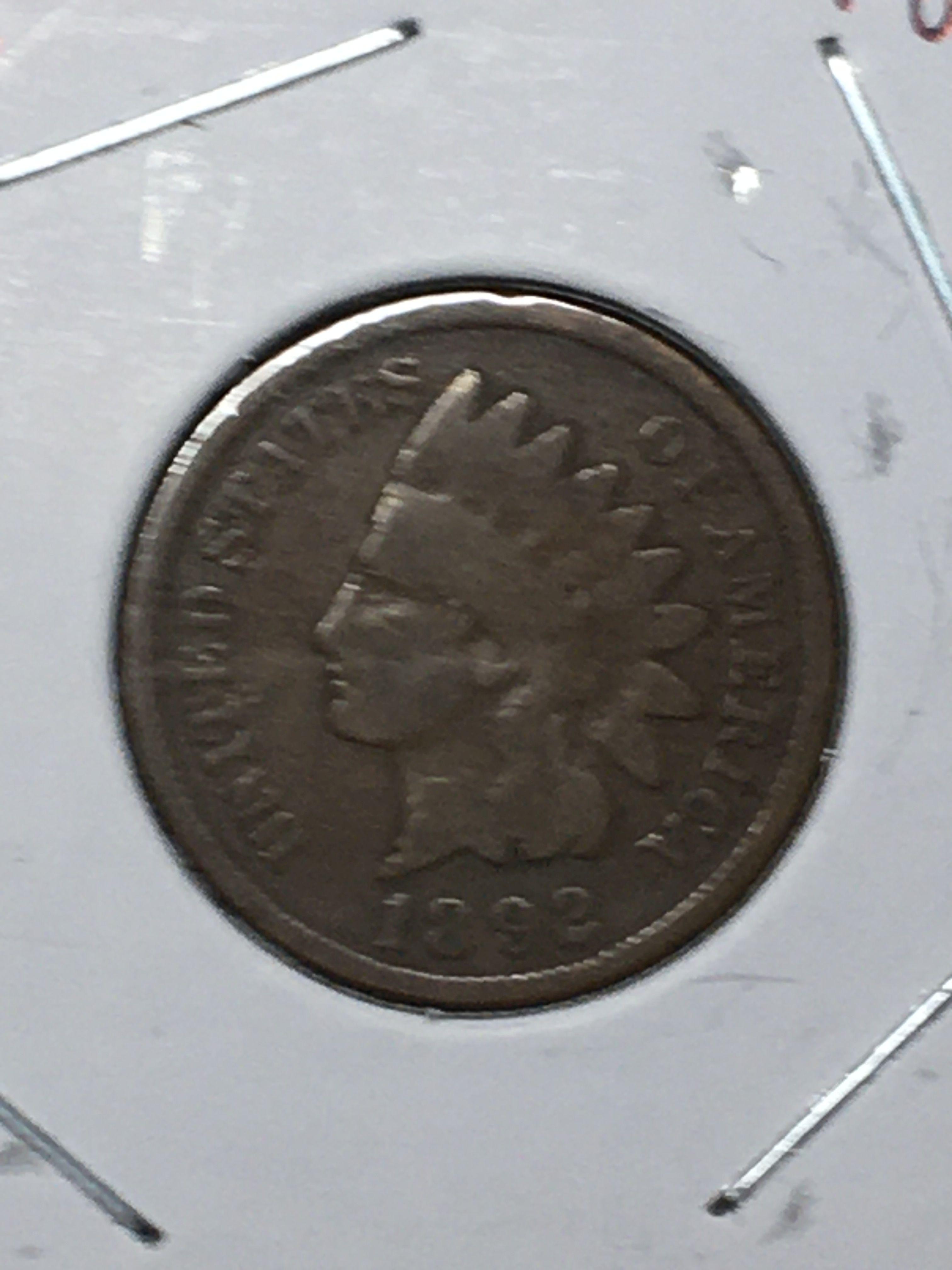 Indian Cent 1892 Nice