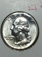 Washington Silver Quarter 1958 Gem