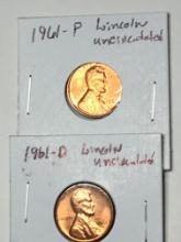 1961 P & D Lincoln Cent