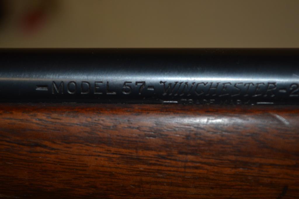 Gun. Winchester Model 57 22 cal. Rifle