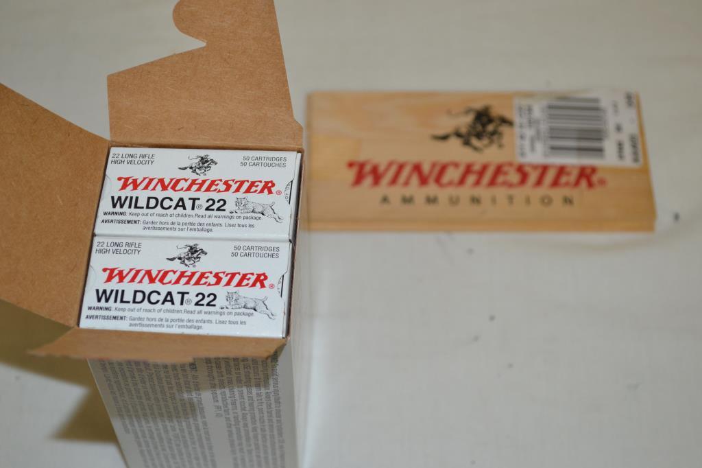 Ammo. Winchester 22 LR Brick, 500 Rds. Wooden Box