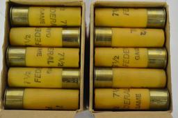 Ammo. Federal 20 ga. Shotshells. 50 Rds