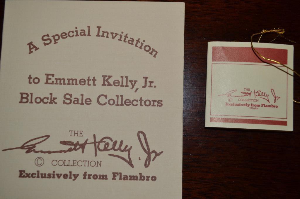 Flambro Emmett Kelly, The Piano Player, NIB