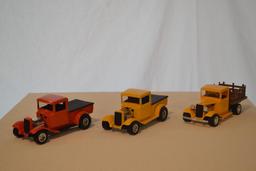 3 Lindberg Model A Pickup Trucks, 1-25 scale