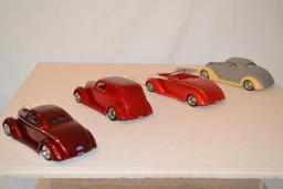 4 Linberg 1938 Ford C ustom Model Cars