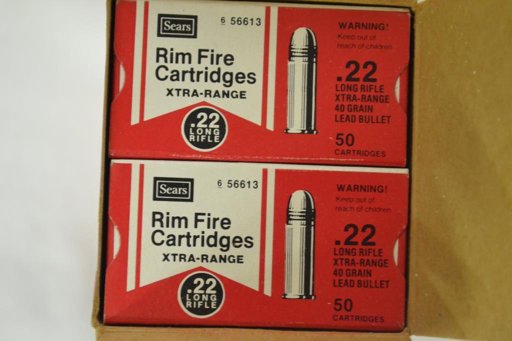 Ammo. 22 LR Sears Bick, 500 Rounds.