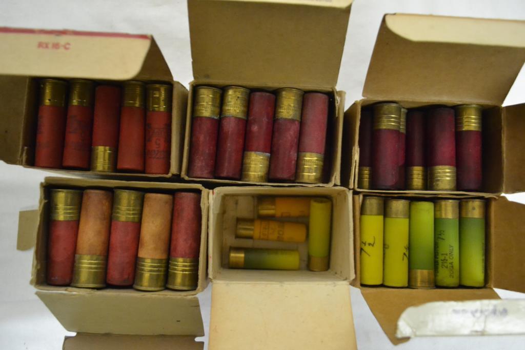 Ammo. 6 Collectible Shotgun Shell Boxes & Ammo