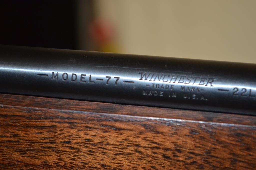 Gun. Winchester Model 77 22 lr cal. Rifle